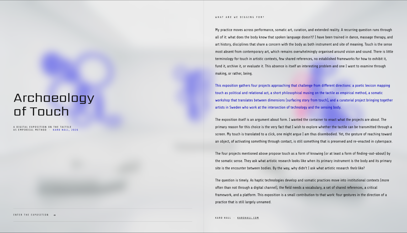 Archaeology of Touch — gallery view