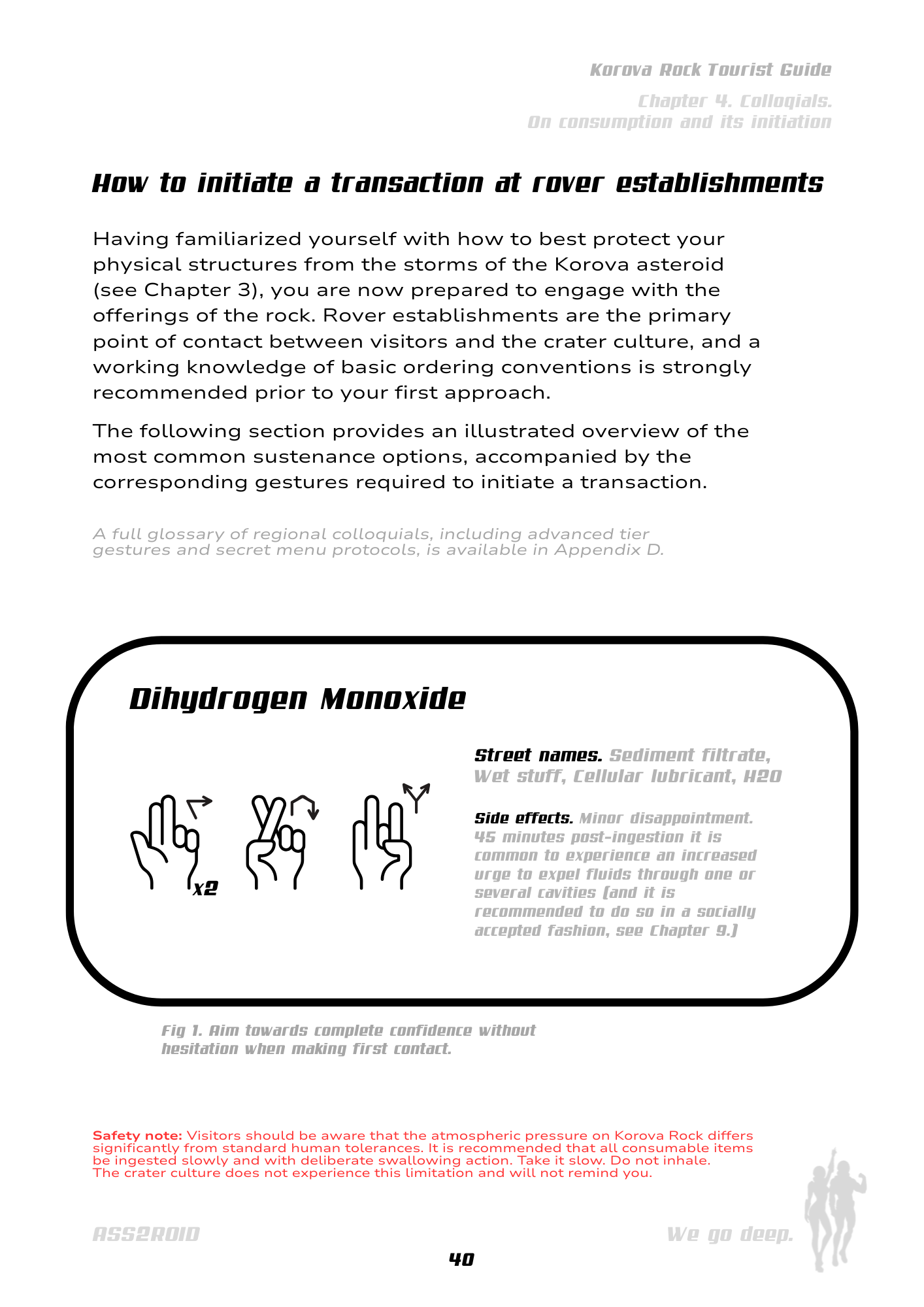 ASS2ROID — guidebook page: Dihydrogen Monoxide