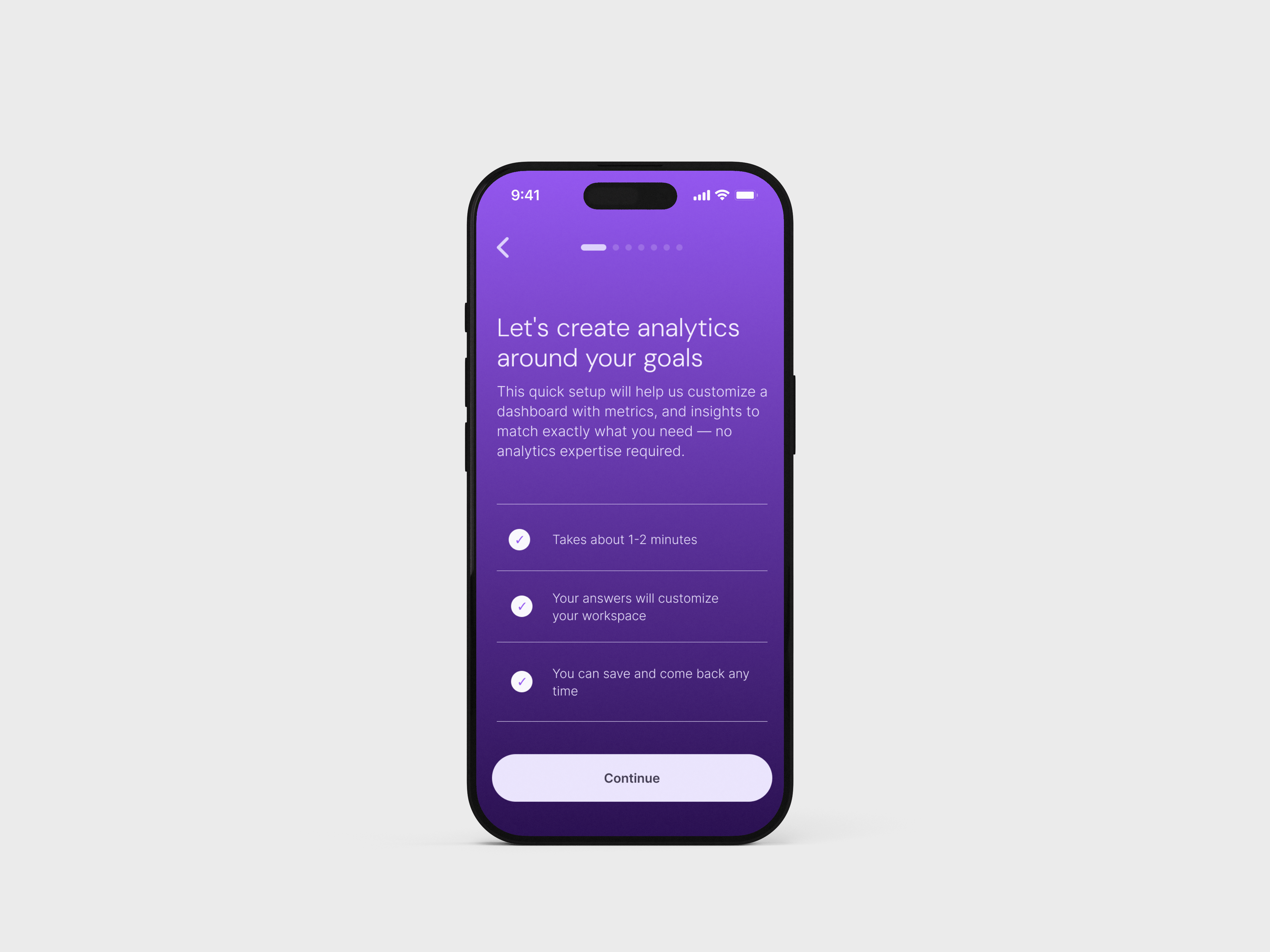 GYST — onboarding screen